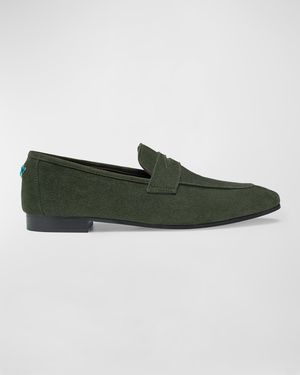 Flaneur Suede Penny Loafers