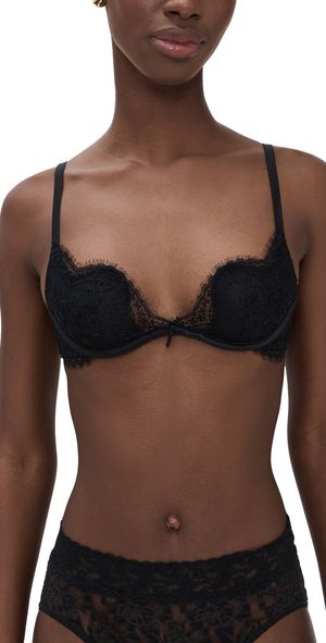Fleur du Mal Frankie Lace Seduce U-Plunge Bra Black 36C