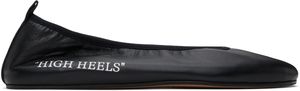 Off-White Black 'High Heel' Ballerina Flats