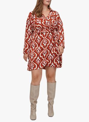 Evoked - Robe courte imprimée - Taille 54 - Multicolore
