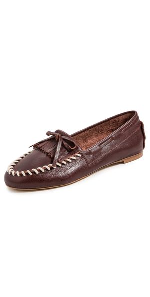 Jamie Haller The Camp Loafers In Unlined Buffalo Bright Burgundy 41