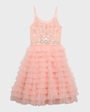 Girl's Bebe Crystal Palace Embellished Tutu Dress, Size 2-11