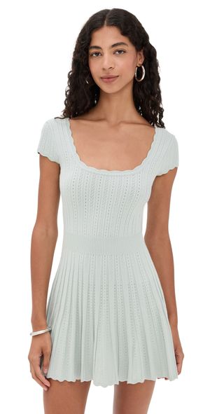LoveShackFancy Evaluna Dress Eau de Nil XXL