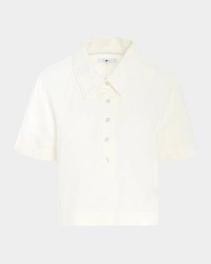 Short-Sleeve Polo Top