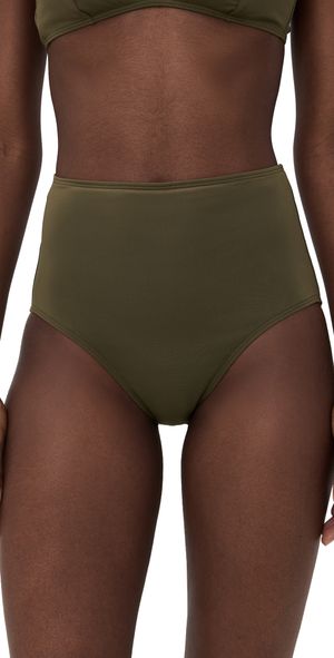 Nili Lotan High Waisted Bikini Bottoms Olive Green S
