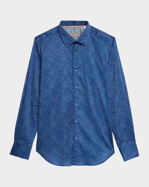 Men's Beekman Texture Print Button-Down Shirt