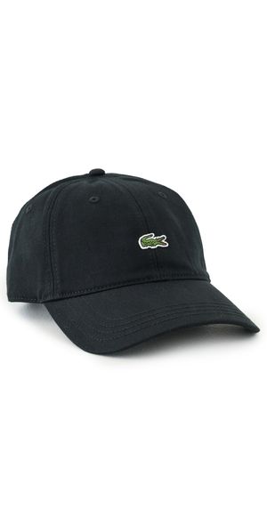Lacoste Cotton Twill Front Logo Cap Black One Size