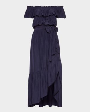 Gloria Off-Shoulder Midi Dress
