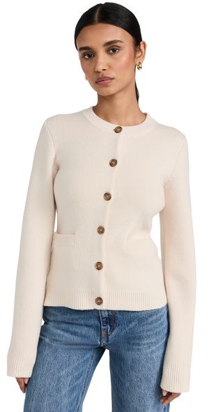 Jenni Kayne Cooper Cardigan Warm Ivory XS