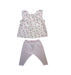 Bonpoint - Seconde Main - Ensemble bébé rose - 6 mois - Taille 6M - Rose