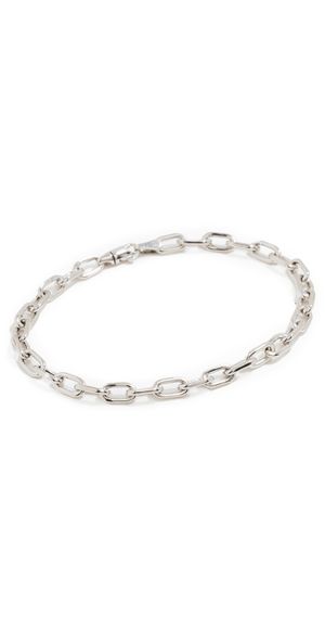 Adina Reyter Italian Chain Link Bracelet Silver One Size