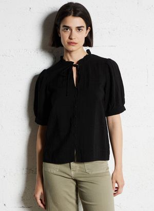 Vila - Chemise droite - Taille 42 - Noir