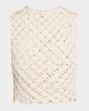 Macrame Sleeveless Crop Top