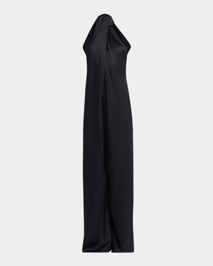 Envers Draped Satin Halterneck Jumpsuit