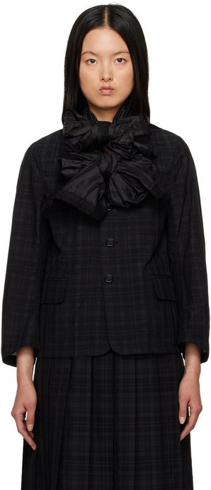 tao Black Scarf Blazer