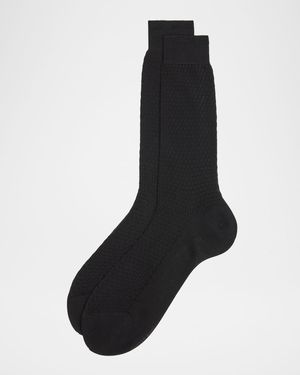 Men's Trama Stitch Cotton Crew Socks