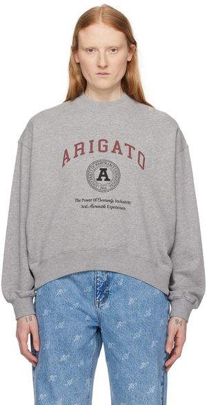 Axel Arigato Pull molletonné de style collégial gris