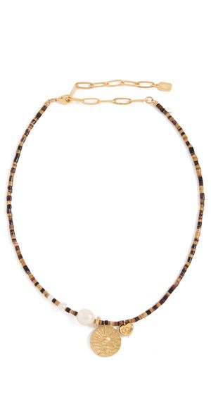 Elizabeth Cole Christy Necklace Tortoise Shell One Size