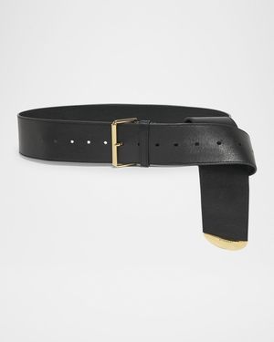 Voyou Two-Tone Metal Leather Belt