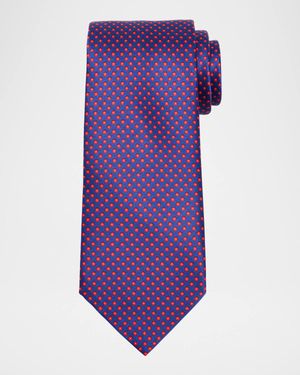 Men's Micro-Geometric Silk Tie