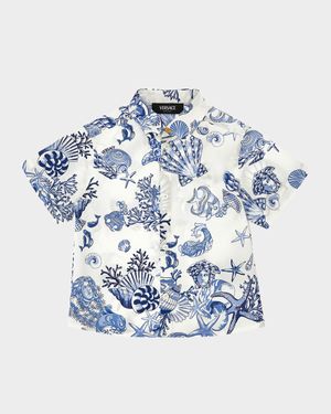 INFORMAL SHIRT UNDERWATER BAROCCO KIDS POPLIN