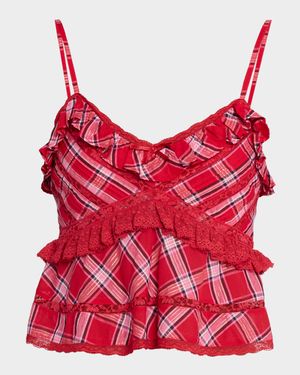 Sormina Tartan Cotton Top