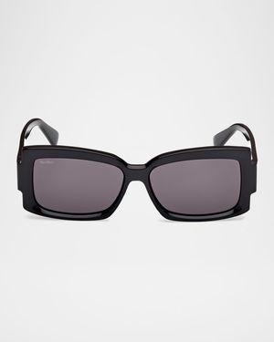 Lee-3 Acetate Rectangular Sunglasses