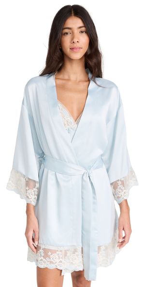 Flora Nikrooz Rosa Charmeuse Kimono Ice Flow M