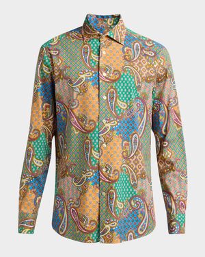 Men's Bandana Multi-Pattern Shirt
