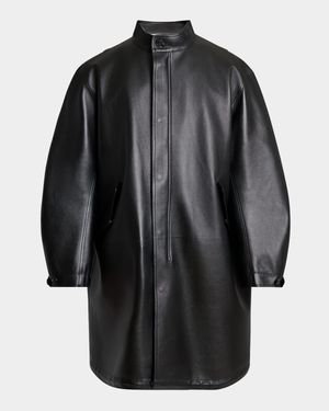 Men's Leather Fishtail Parka