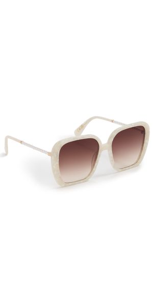 Lele Sadoughi Athens Oversized Sunglasses Mother of Pearl One Size