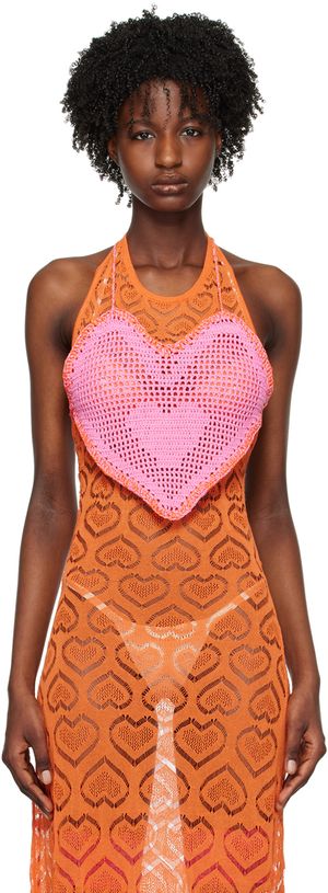Marco Rambaldi SSENSE Exclusive Pink Heart Camisole