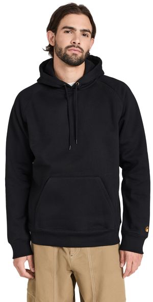 Carhartt WIP Hooded Chase Sweatshirt Black/Gold L