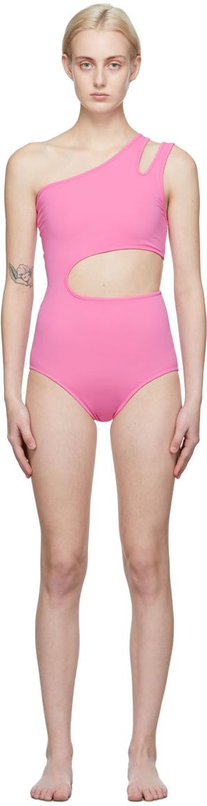Pushbutton Justaucorps rose à découpes exclusif à SSENSE