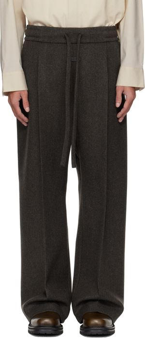 Fear of God Gray Drawstring Wide Leg Trousers