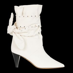 Iro - Bottines pointues en coton - Taille 40 - Blanc