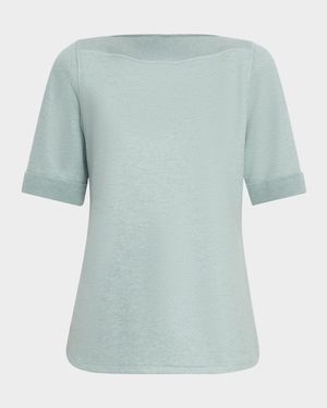 Rio Bodro Novalis Cashmere Short-Sleeve Sweater