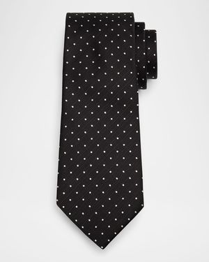 Men's Polka Dot Silk Tie