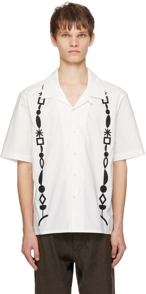 COMMAS White Capron Beaded Shirt