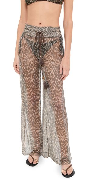 Ramy Brook Priya Pant Beach Brown Zebra S
