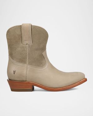 Billy Mixed Leather Western Short Boots
