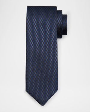 Men's Multi-Geometric Jacquard Silk Tie