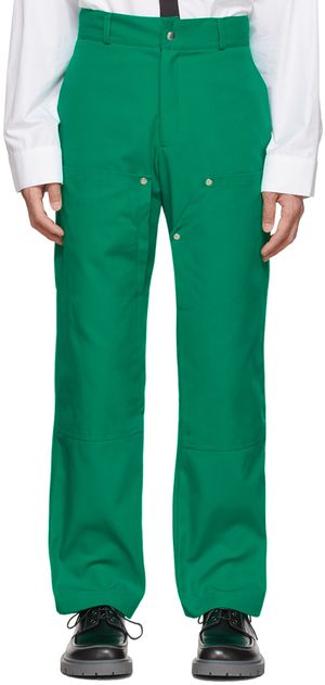 SPENCER BADU Green Wide-Leg Trousers