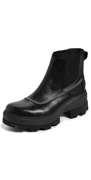 Sorel Joan Chelsea Boots Black/Bleached Ceramic 7