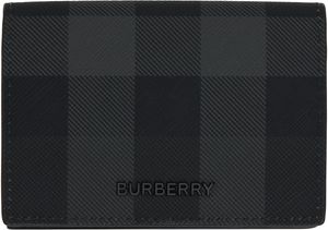 Burberry Black Check Folding Card Holder