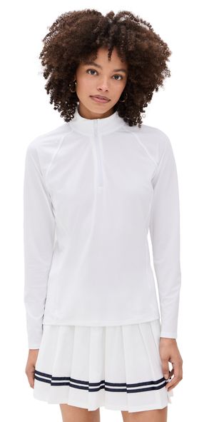 RLX Ralph Lauren Lightweight Airflow 1/4 Zip Pullover Ceramic White M