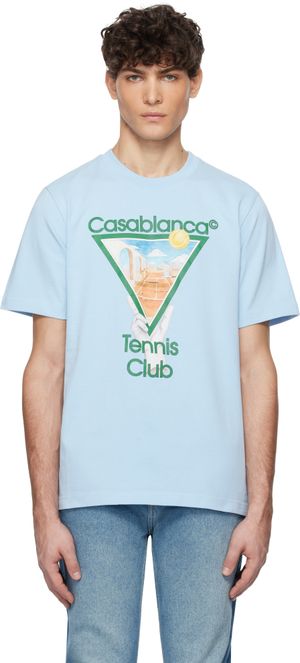 Casablanca Blue Metaphysical Tennis Icon T-shirt