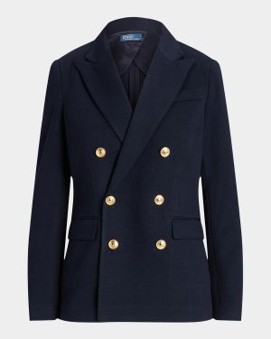 Knit Double-Breasted Blazer