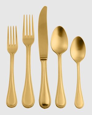 Perla Ice Oro 5-Piece Flatware Set