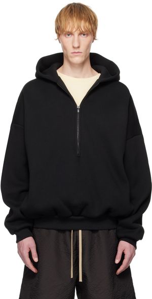 Fear of God Black Eternal Half Zip Hoodie